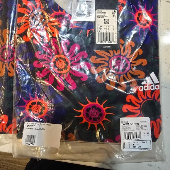 Women's adidas x FARM Rio Slim Dress (IM2392) Size M NEW WITH TAGS - Picture 2 of 7